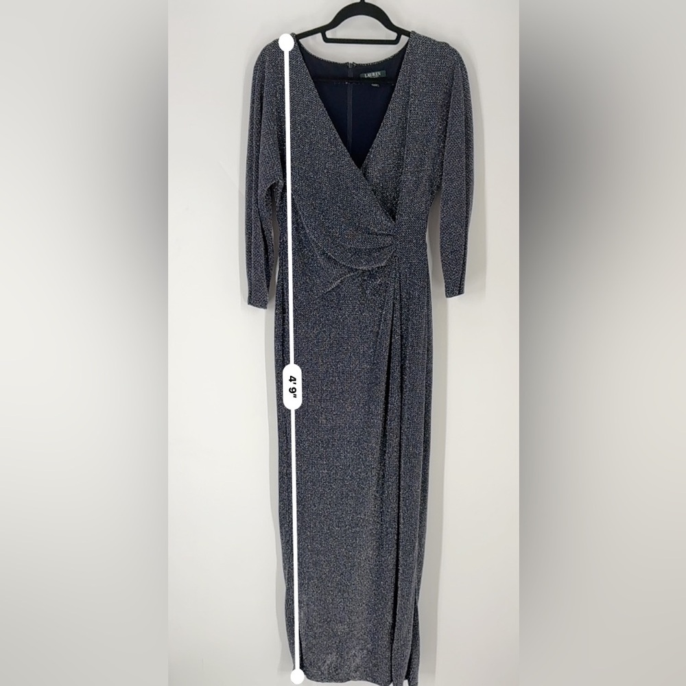 Ralph Lauren Blue Sparkly Dress (B49) - Picture 8 of 10
